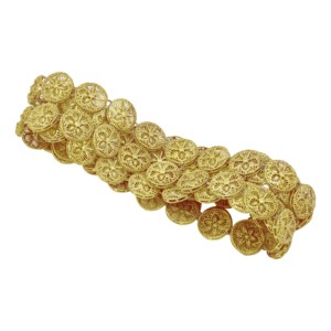 Ceinture ventrale en laiton doré gravé orné, plaqué or 14K 18K 24K, style arabe du Moyen-Orient, avec pièces de monnaie, bijoux de ceinture en gros. - Product Image 4