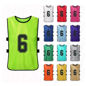 Maillots d'entraînement en mesh pour équipes, vert et orange, pour enfants, avec sac de sport OEM, légers et respirants - Product Image 2