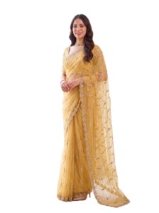 Ropa de India y Pakistán hecha a mano, con lentejuelas, perlas y bordados de alta calidad, precio al por mayor, sari para fiestas. - Product Image 2
