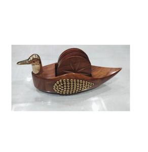Wooden Duck Shape <b>Table</b> Coaster for Dining <b>Table</b> Tea <b>Coffee</b> Cups Decorative Handcrafted Drink Coasters for Home Kitchen - Product Image 1