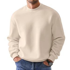 New Fashion Men's Fleece Sweatshirts Spring Autumn Casual Wear Solid Color <b>Pullover</b> <b>Jumper</b> Breathable Polyester/Cotton Regular - Product Image 1