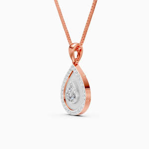Collar Clásico de Diamantes en Oro Blanco para Mujer, Corte Brillante Redondo, Joyería de Compromiso Certificada, Engaste Pavé - Product Image 4
