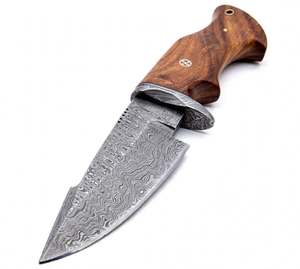Handcrafted Damascus Steel Outdoor Utility Knife Natural Walnut <b>Wood</b> Handle Damascus Guard Craft <b>Tool</b> - Product Image 6