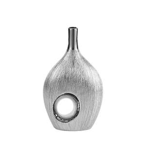 Jarrón de Flores Alto de Aluminio Moderno con Acabado Mate para Decoración de Bodas, Hogar y Fiestas, Textura Personalizada de Lujo, Venta al Por Mayor - Product Image 2