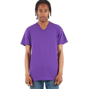 Camisetas Shaka Style de 6.2oz con Cuello en V, Manga Corta, Algodón Grueso, Estilo Urbano, Camisetas Lisas de Color Sólido para Hombre - Product Image 6