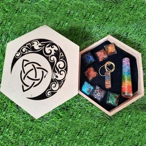 Cuatro lados Yantra Chakra Orgone Reiki Pirámide curativa Piedra preciosa Decoración del hogar - Product Image 6