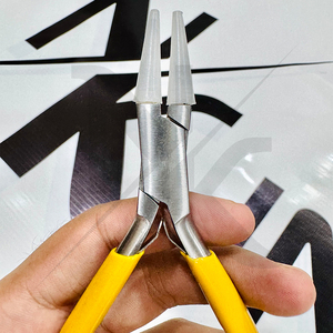 Pince à bec rond en acier au carbone avec mâchoires en nylon, outils de fabrication de bijoux, résistante aux rayures, pour plier les fils et former des boucles, mâchoires de remplacement - Product Image 5