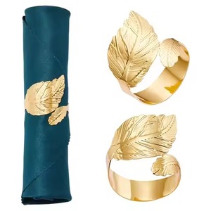 Elegante Anillo de Servilleta Metálico para Celebraciones, Decoración de Mesa para Banquetes de Boda y Estilismo de Comedor - Product Image 1