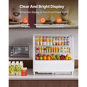 Vitrina Refrigerada Comercial para Mostrador, 3.5 Pies Cúbicos Refrigerador para Pasteles de 2 Niveles con Iluminación LED - Product Image 3