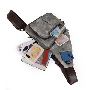 Bolso de lona para hombre con cierre de cremallera, bolso de hombro informal impermeable para uso diario - Product Image 3