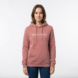 Sudadera con Capucha para Mujer, Color Rosa Polvoriento, Felpa, Informal, con Capucha, Logotipo Personalizado, Ropa Urbana - Product Image 1