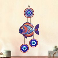 Décoration murale Feng Shui Poisson Contre le Mauvais Œil en MDF pour Entrée de Maison et Salon