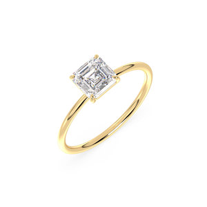 REYES New Arrival HPHT CVD Lab Grown Diamond Solitaire Rings in 14K Solid Yellow Gold Everyday Wear Fine Jewelry For Women - Product Image 1