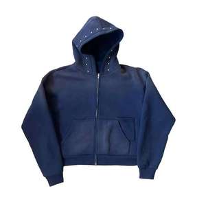 Sweat-shirts à capuche personnalisés en coton French Terry, effet délavé soleil, vintage, usés, délavés à l'acide pour hommes - Product Image 6