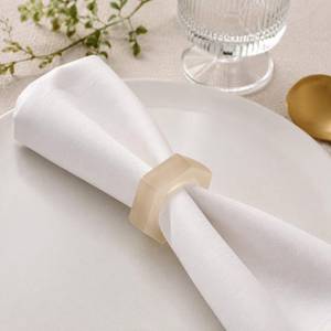 Modern Design Multiple Color Wood Resin Eco-Friendly Napkin Rings Holder American Classic Style Elegant Wedding <b>Party</b> <b>Table</b> - Product Image 2