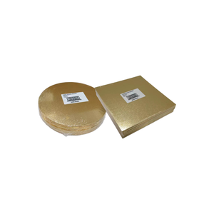 Planche à gâteau carrée épaisse et ronde en or offrant un soutien solide aux grands gâteaux de célébration - Product Image 1