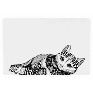 Zentangle Black and <b>White</b> <b>Placemat</b> 44 X 28 cm Stylish Pet Mats & Pads - Product Image 1
