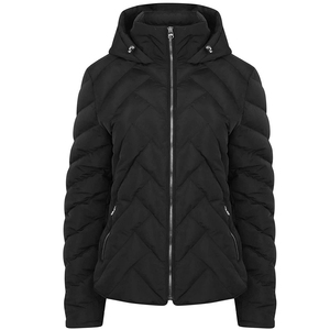 Women's Ladies shinny Thick padded Puffer Bubble Warm Quilted Cropped Zipper <b>hooded</b> Windproof Jacket <b>Gilet</b> Coat OEM - Product Image 3