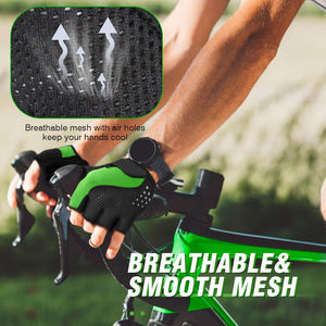 Guantes Deportivos de Ciclismo de Medio Dedo para Verano, Transpirables, Antideslizantes, con Almohadilla de Gel, Unisex, Servicios OEM, para Bicicleta de Montaña, Carretera, Gimnasio, Carreras, Esquí - Product Image 5