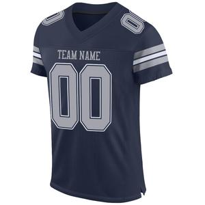 เสื้อฟุตบอลอเมริกันคุณภาพใหม่สำหรับผู้ชาย แขนสั้น สำหรับเล่นกีฬา พร้อมปักโลโก้และป้ายชื่อ - Product Image 3