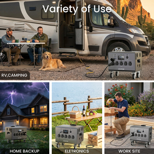 독일 태양광 고속 충전 야외 캠핑 발전기 백업 올인원 3000w 3500w 5000w 6000W 휴대용 파워 스테이션 - Product Image 6