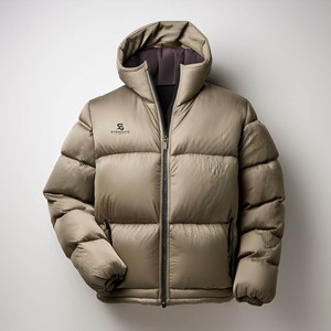 Blouson matelassé brillant pour homme, manteau d'hiver chaud et léger à capuche, style décontracté et tendance pour l'extérieur 2026 - Product Image 2