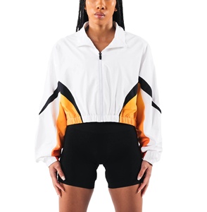 Chaqueta Cortavientos para Mujer, Informal, a la Moda, Talla Grande, Transpirable, de Nailon, con Bloques de Color - Product Image 1