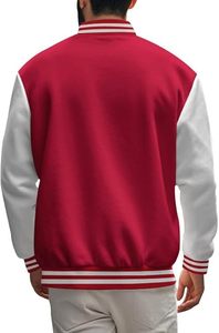 Veste d'hiver confortable pour homme, style Letterman, col montant, logo sur le devant, coupe-vent, respirante, séchage rapide, haute qualité, écologique - Product Image 3