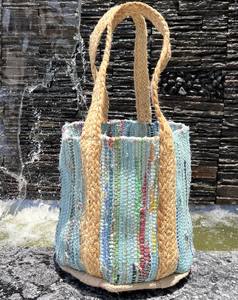 Bolso de Mano de Playa Bohemio de Yute y Algodón de Alta Calidad, Reutilizable y Personalizable 2025, Proveedor Indio, Bolso de Mensajero para Mujer - Product Image 2