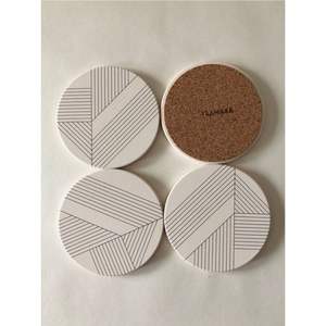 Posavasos de madera de pino natural al por mayor con borde de hilo, patrón de mandala grabado con láser, mantel individual, recuerdos de boda sostenibles, tapete para tazas - Product Image 6