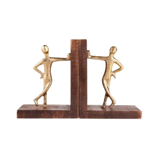 Porte-livres Tête d'Animal Dorée Antique, Lot de Porte-livres Vintage Robustes en Forme de Cerf, Supports Décoratifs pour Livres en Forme de Tête d'Animal pour la Maison et le Bureau - Product Image 2