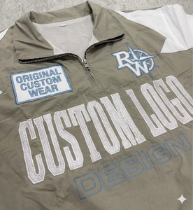 Custom Logo Embroidered <b>Knitted</b> 320g Nylon Tracksuit Men Color Block Short <b>Set</b> Quick Dry Streetwear Summer Outerwear - Product Image 2