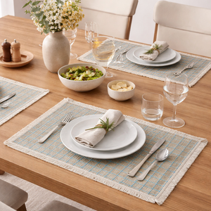 Sustainable Cotton Table Mat Eco Friendly For Dining | <b>Placemat</b> Washable Reusable Durable Home Commercial Custom Logo Table Mats - Product Image 3