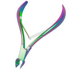 Coupe-ongles arc-en-ciel 12,5 mm, lame incurvée à bord biseauté, pointe acérée, acier inoxydable durable, pour ongles épais, usage adulte - Product Image 4