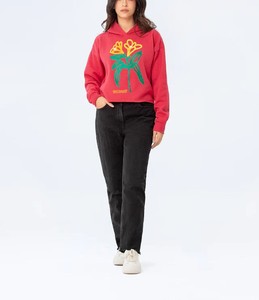 Sudadera con Capucha Bordada de Última Moda para Mujer, Estilo Holgado con Hombros Caídos, Servicio OEM Premium al por Mayor para Sudaderas de Invierno para Mujer - Product Image 2