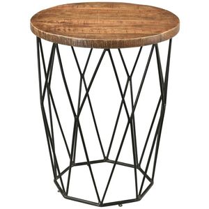 Top Arrival <b>Round</b> Metal End <b>Table</b> Modern Nightstand Weather Resistant <b>Side</b> <b>Table</b> for Small Spaces Living Room Bedroom - Product Image 1