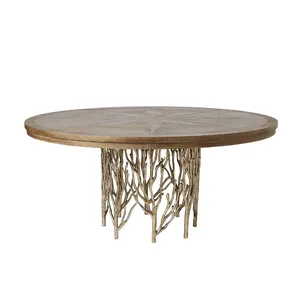 Handmade Aluminium Coffee <b>Table</b> Artistic Aluminium Frame Luxury Modern <b>Console</b> <b>Table</b> <b>Gold</b> Base ZAHID EXPORTS ZE-3271P - Product Image 2