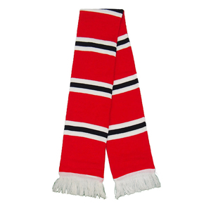 Écharpes de football carrées tricotées double face personnalisées, écharpes de supporter légères de haute qualité pour équipes - Product Image 1