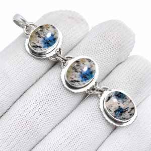 Pendentif K2 en azurite bleue, collier en argent Sterling 925 avec pierres précieuses faites à la main, bijoux de luxe, cadeau pour femmes - Product Image 2