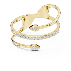 Anillo de Oro Sólido de 14k con Diamantes de Corte Brillante Redondo para Mujer, Anillo de Compromiso Clásico de Diseño Minimalista para Regalo - Product Image 1