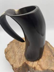 Mug unique en corne de buffle naturelle avec poignée, design ange artisanal de haute qualité pour la bière, le vin, la miad et l'ale. - Product Image 6