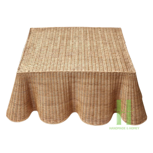 Mesa de consola de ratán negro Mesa de consola de ratán de 2 niveles para sala de estar Mesa de Bar de consola de mimbre de lujo OEM en Vietnam - Product Image 4