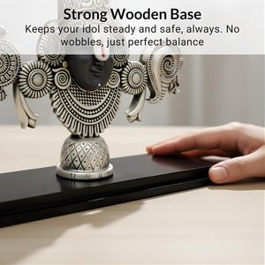 Statue artisanale plaquée argent 999 Balaji, 8 pouces, élégante décoration Venkateswara Swamy pour mariage et décoration intérieure Vastu - Product Image 4