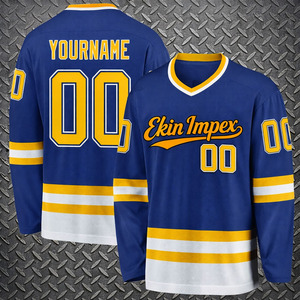 Maillot de hockey Ekin Impex en polyester de haute qualité, avec patchs colorés sublimés, personnalisable, pour équipes professionnelles, avec étiquettes privées sur mesure - Product Image 1