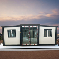 Maison modulaire préfabriquée mobile extensible élégante et luxueuse de 20 pieds/40 pieds, prend en charge divers plans d'aménagement
