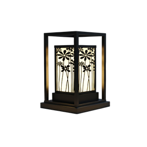 Elegante Lámpara de Pared Cuadrada para Jardín, Minimalista, Moderna, Decorativa, de Acero Inoxidable, AC 200V E27 IP65, Negra - Product Image 1