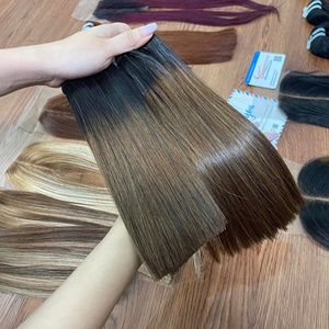 Nouveauté Extension de cheveux de trame de couleur droite osseuse 100% paquets bruts de cheveux humains vietnamiens cuticules alignées - Product Image 1