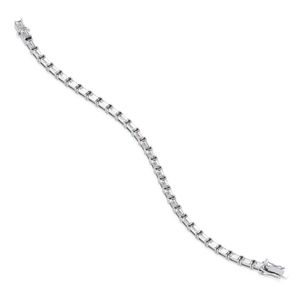 REYES Elegante Pulsera de Tenis con Cierre de Caja de Plata de Ley 925 y Moissanita de 10Ct, Chapada en Oro de 14K, Joyería de Mano para Mujer, Fabricante - Product Image 2