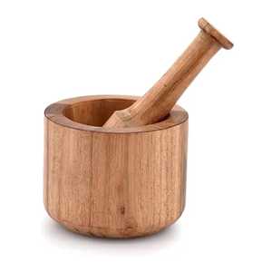 Antique Bronze Finished Wood Mortar Pestle Set Leak Proof Durable Dishwasher & Oven Safe Spice <b>Grinder</b> <b>Herb</b> Garlic Crusher - Product Image 6