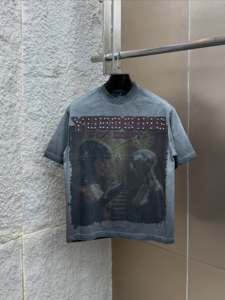 Camiseta Casual de Manga Corta para Hombre YUEDOING, Cuello Redondo, Estilo Urbano, Estampado Fotográfico, Tejido de Algodón, Diseño con Logotipo Frontal - Product Image 2